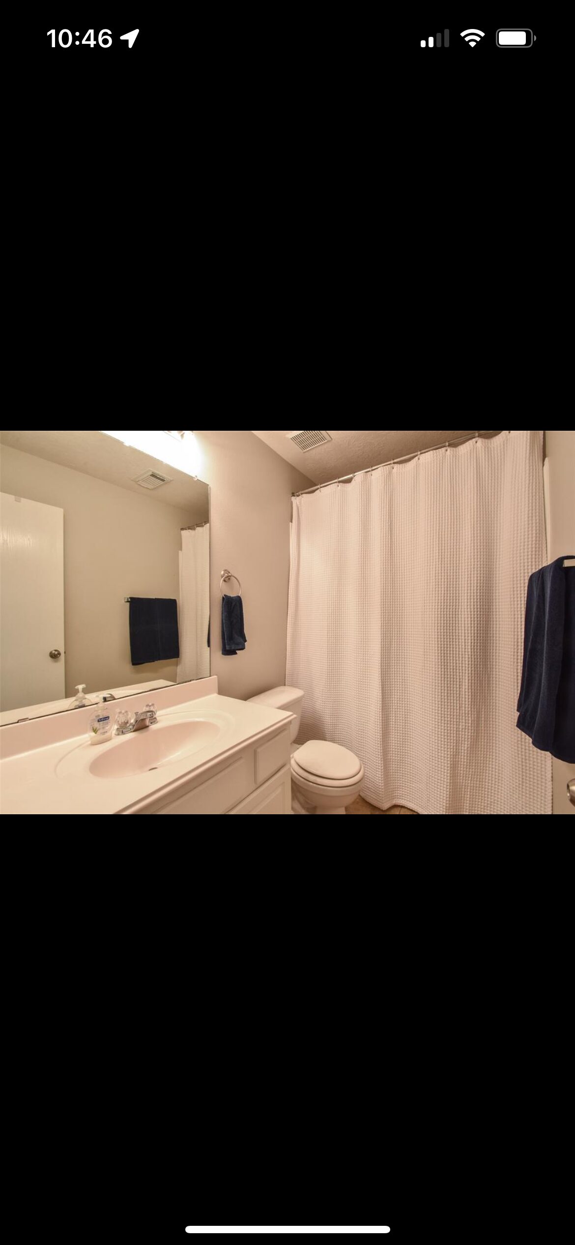Client reference view retained for the project record to compare finished vanity proportions and room layout expectations for a Joel Hodge project.