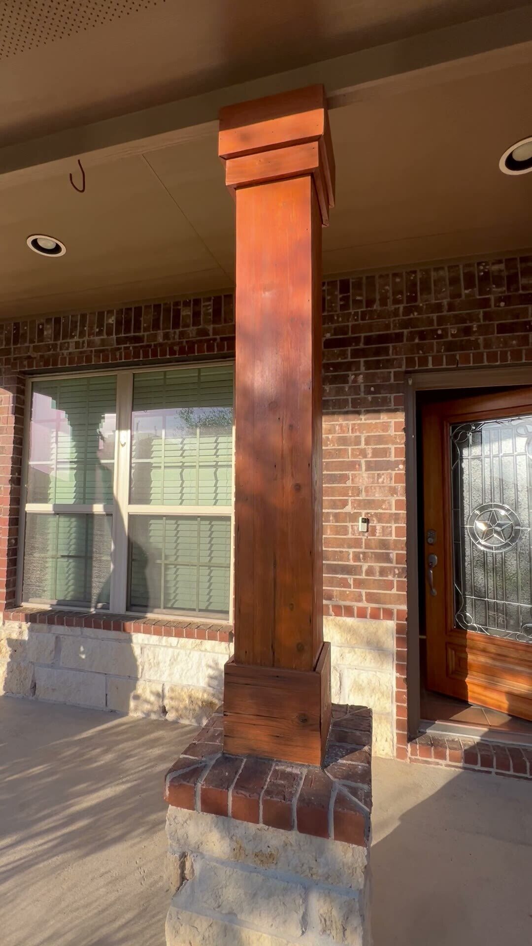 Front Entry Door Refinishing, Hardware, and Column Finish Work field clip 13 video poster image from the project site.